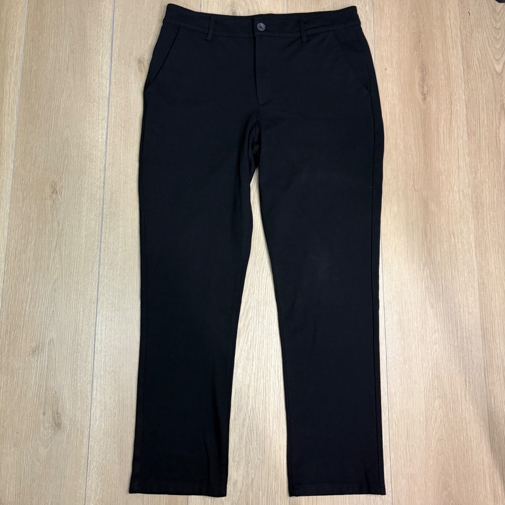 True Classic Mens Chino Pants Black Stretch Performance Trousers Size 32X28